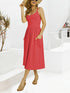 scoop-neck-midi-dress-with-pockets OhSoStyled - Sophia's Style in Deep Red-1